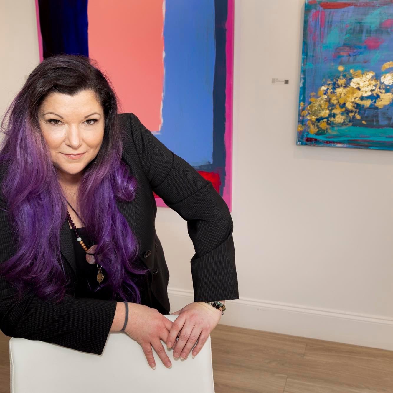 Female abstract artist, Lily Fertik of Ridgefield Connecticut.