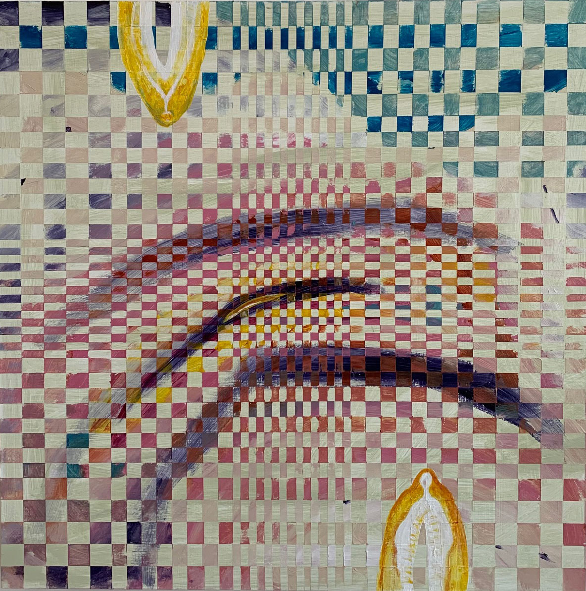 Nicolas Dalton's Portals & Interiors solo art show at Arbor Gallery NY features abstrasct expressionistic paintings.